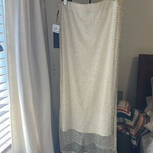 Rachel Roy Lovely gold chain mail look skirt size M NWTs